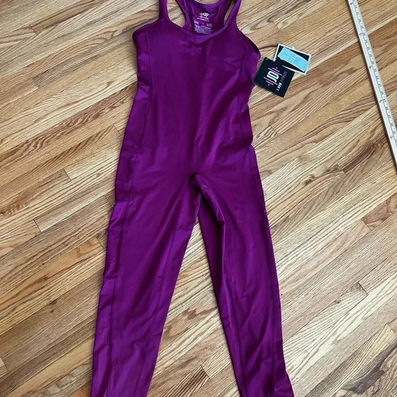 J. Dow Fitness Pants - Raspberry Rose one piece workout romper